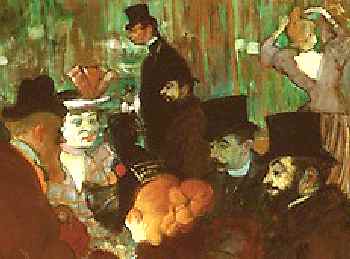 Henri de Toulouse Lautrec "At
the Moulin Rouge" detail, © 1999 The Art Institute of Chicago